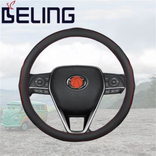  leather black steering wheel wrap