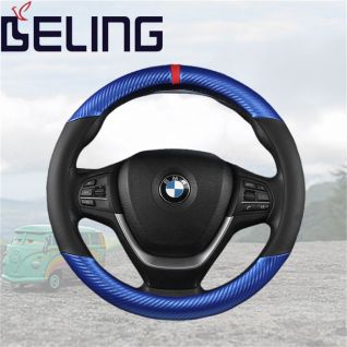steering cover leather universal non slip carbon fiber car wheel cover